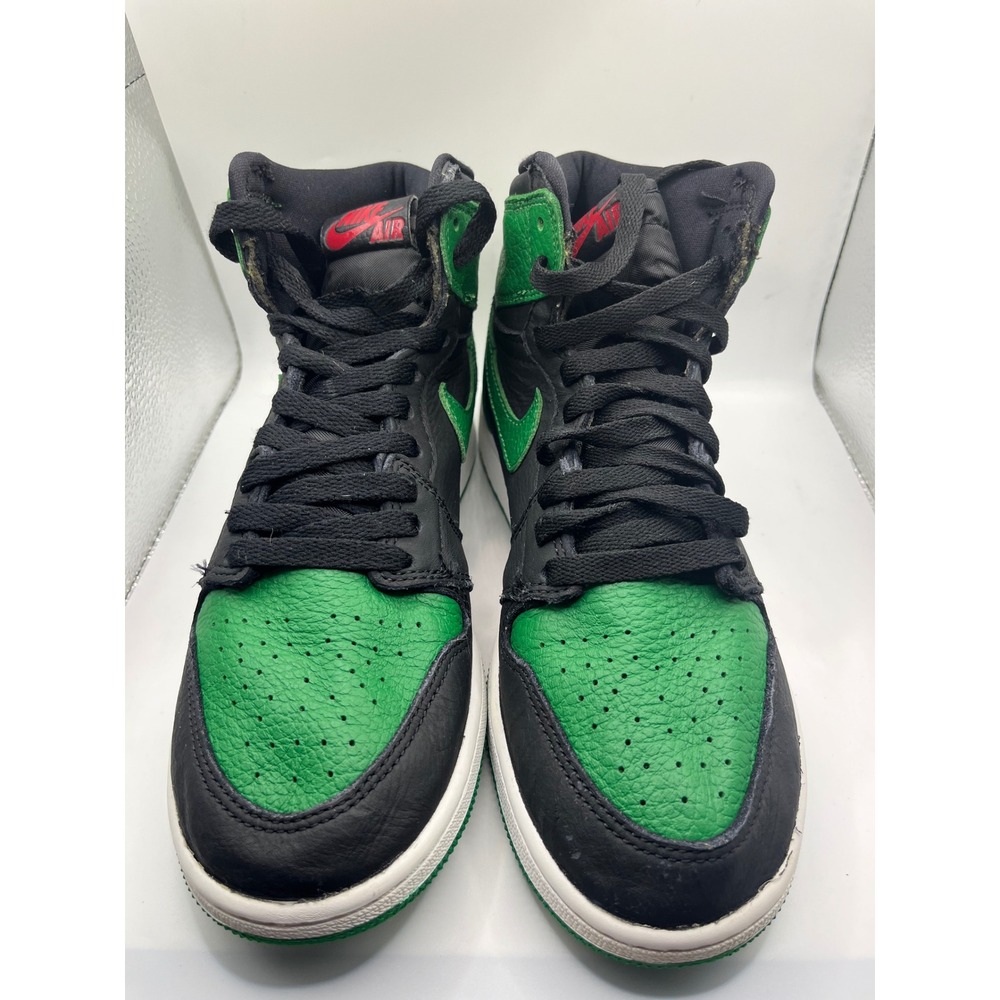 Nike Air‎ Jordan 1 High OG Kids Green Black Basketball Shoes 575441 030 Sz 7Y